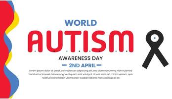brillante ligero en autismo, conciencia y aceptación mundo autismo día vector
