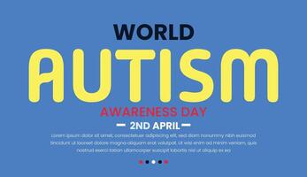 brillante ligero en autismo, conciencia y aceptación mundo autismo día vector