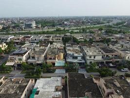 Aerial view of residential are  on 2024-07-22 in Lahore, Pakistan photo