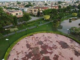 Aerial view of residential are  on 2024-07-22 in Lahore, Pakistan photo