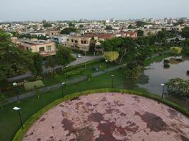 Aerial view of residential are  on 2024-07-22 in Lahore, Pakistan photo