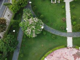 aéreo ver de residencial son en 2024-07-22 en lahore, Pakistán foto