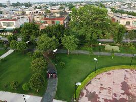 Aerial view of residential are  on 2024-07-22 in Lahore, Pakistan photo