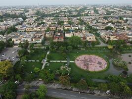 Aerial view of residential are  on 2024-07-22 in Lahore, Pakistan photo