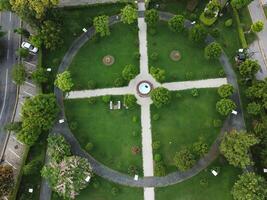 Aerial view of residential are  on 2024-07-22 in Lahore, Pakistan photo