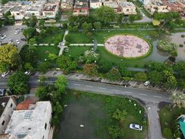 Aerial view of residential are  on 2024-07-22 in Lahore, Pakistan photo