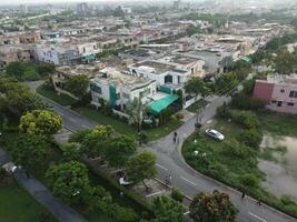 Aerial view of residential are  on 2024-07-22 in Lahore, Pakistan photo