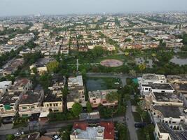 Aerial view of residential are  on 2024-07-22 in Lahore, Pakistan photo