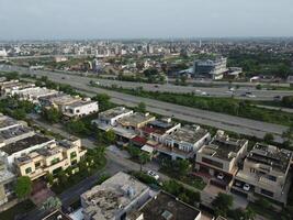 Aerial view of residential are  on 2024-07-22 in Lahore, Pakistan photo