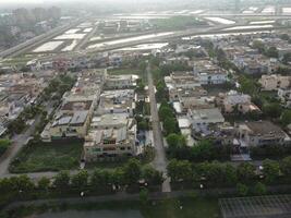 Aerial view of residential are  on 2024-07-22 in Lahore, Pakistan photo