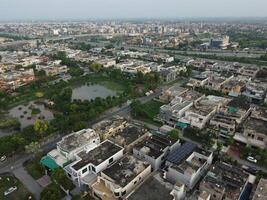 Aerial view of residential are  on 2024-07-22 in Lahore, Pakistan photo