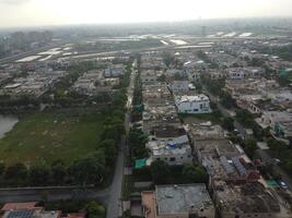 Aerial view of residential are  on 2024-07-22 in Lahore, Pakistan photo