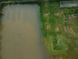 Aerial view of residential are  on 2024-07-22 in Lahore, Pakistan photo