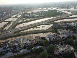 Aerial view of residential are  on 2024-07-22 in Lahore, Pakistan photo