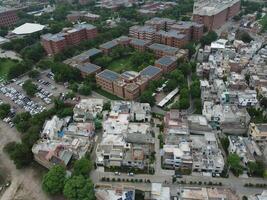 Aerial view of residential are  on 2024-07-22 in Lahore, Pakistan photo