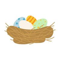 Easter eggs flat cartoon vector. vector