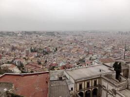 Panorama of Naples from Castel Sant'Elmo offers a breathtaking view of the city's vibrant streets, historic landmarks, and the mesmerizing beauty of the Bay of Naples photo