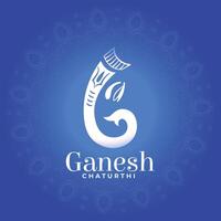 indio festival ganesh chaturthi celebracion azul antecedentes vector