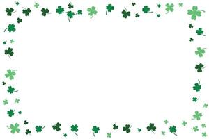 Frame of clovers on white background vector