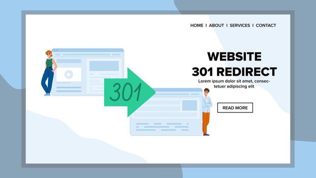 code website 301 redirect vector