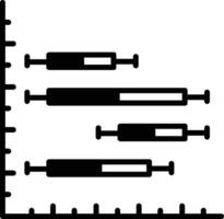 whisker plot glyph and line vector illustration