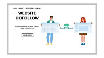 nofollow website dofollow vector