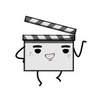 hollywood clapper board character cartoon vector illustration