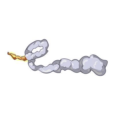 take rocket launch smoke cartoon vector illustration