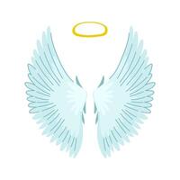 heaven wing angel cartoon vector illustration