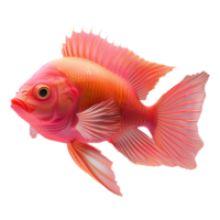 ai genererad söt 3d fisk isolerat på transparent bakgrund png