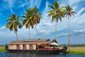 Houseboat on Kerala backwaters, India photo