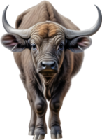 AI generated Colored-pencil sketch of a Cape Buffalo. png