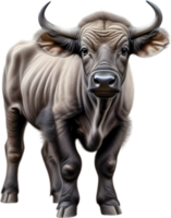 AI generated Colored-pencil sketch of a Cape Buffalo. png