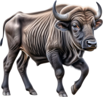 AI generated Colored-pencil sketch of a Cape Buffalo. png