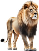 ai généré crayon de couleur esquisser de une lion. png