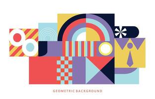 shape geometric horizontal background with red ,violet,blue color vector