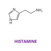 Neurotransmitter Histamine chemical formula vector