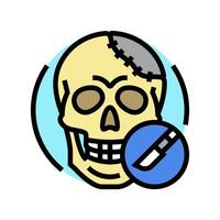 cranioplasty surgery color icon vector illustration