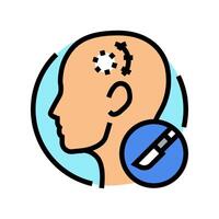 craniotomy surgery color icon vector illustration