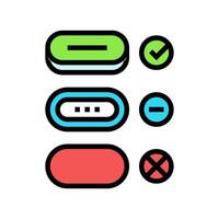 affordance ux ui design color icon vector illustration