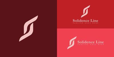 Abstract initial letter SL or LS logo in soft red color isolated in multiple red background colors. Abstract letter SL or LS applied for nedical and supplement brand logo design inspiration template vector