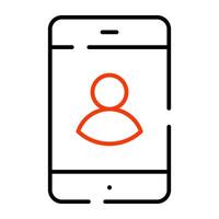 A perfect design icon of mobile video call vector