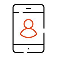 A perfect design icon of mobile video call vector