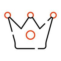 A outline design, icon of crown vector