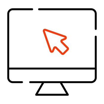 Computer cursor icon, editable vector