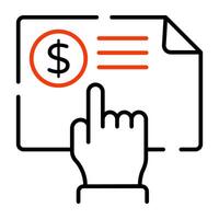 An editable design icon  of pay per click vector