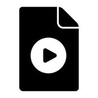A creative design icon of video file vector