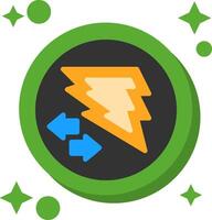 Bold Boost Tailed Color Icon vector