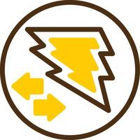 Bold Boost Yellow Lieanr Circle Icon vector