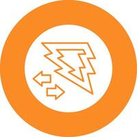 Bold Boost Glyph Circle Icon vector